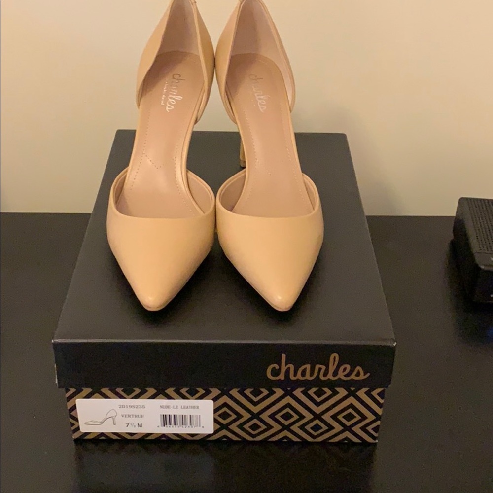 Charles by Charles David size 7.5 nude heels